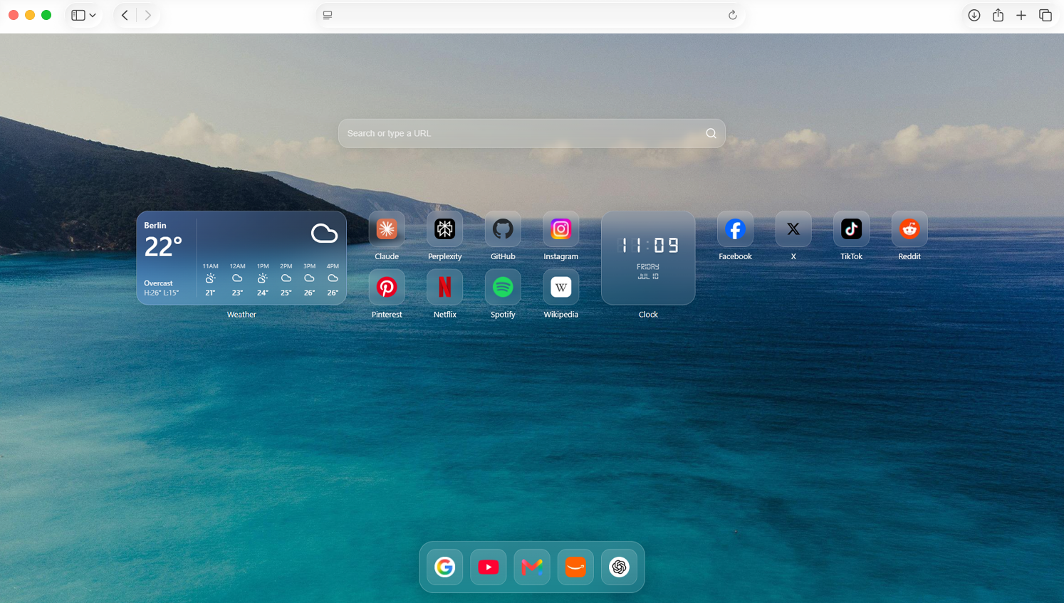 PrismTab Dashboard Interface